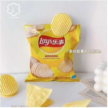 لقاطة شكل شيبس لاغلاق الكياس طقم من قطعتين